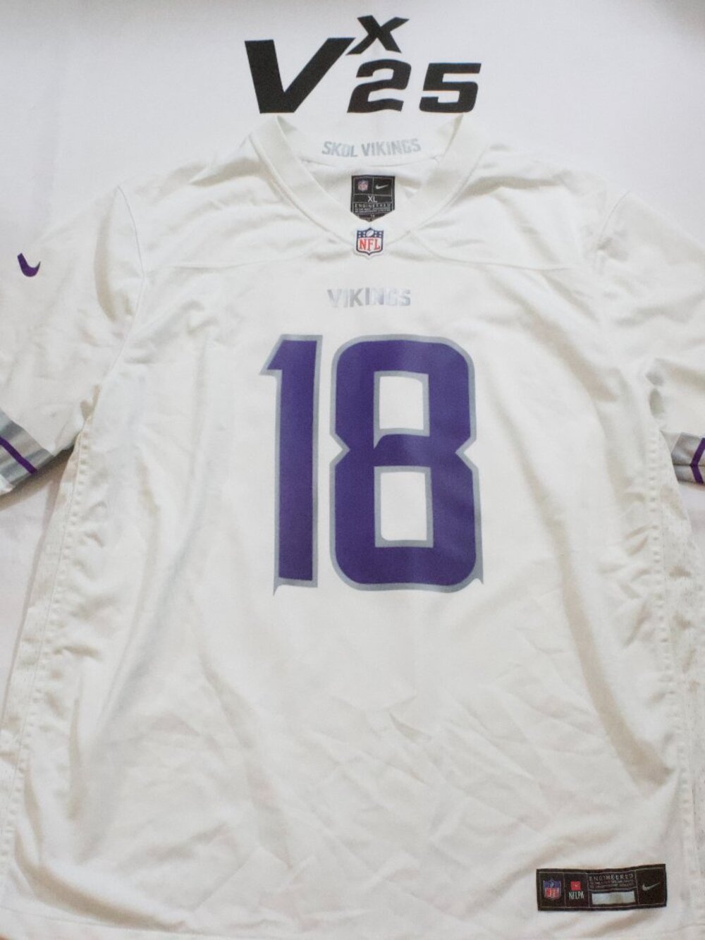 Men's Nike Minnesota Vikings Justin Jefferson Winter Whiteout Jersey Sz XL